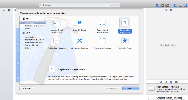 Create Single View Application in Xcode